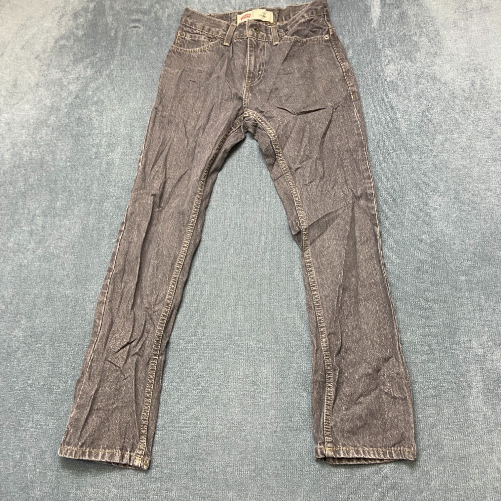 Vintage Levi's 511 Jeans Boys 14 Reg 27x27 Gray Denim Skinny Leg Medium Wash